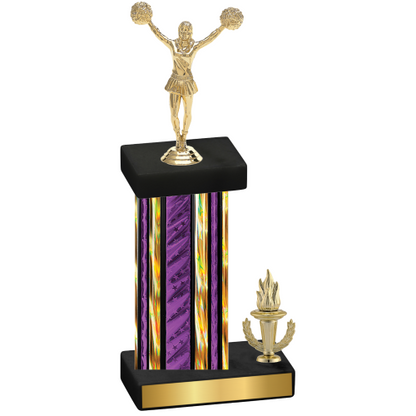 Accented Single Purple Glacier Victory Cheerleading Trophy