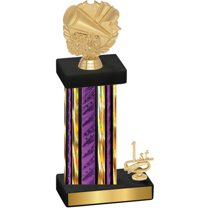 Accented Single Purple Glacier First Place Cheerleading Trophy