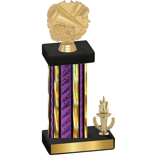 Accented Single Purple Glacier Victory Cheerleading Trophy