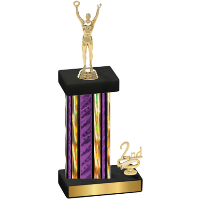 Accented Single Purple Glacier Second Place Victory Trophy