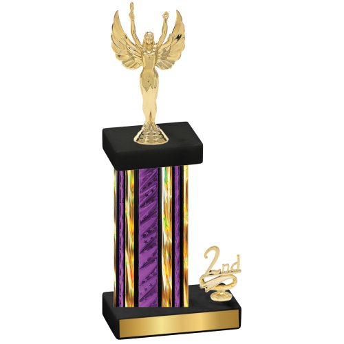 Accented Single Purple Glacier Second Place Victory Trophy