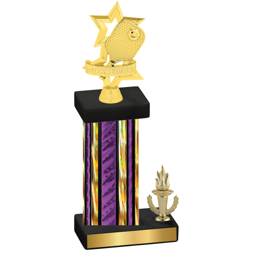 Accented Single Purple Glacier Victory Pickleball Trophy