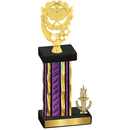 Accented Single Purple Glacier Victory Pickleball Trophy