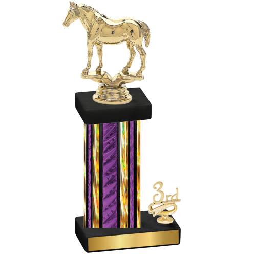 Accented Single Purple Glacier Third Place Horses Trophy