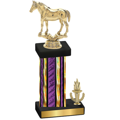 Accented Single Purple Glacier Victory Horses Trophy