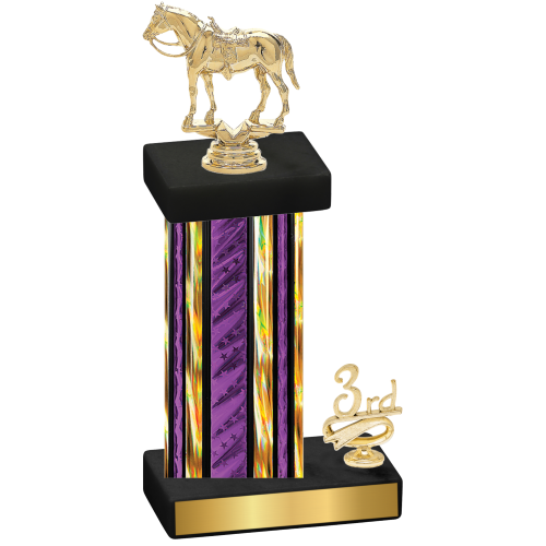 Accented Single Purple Glacier Third Place Horses Trophy