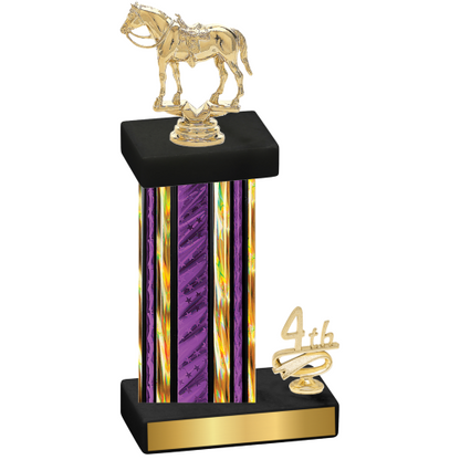 Accented Single Purple Glacier Fourth Place Horses Trophy