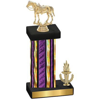 Accented Single Purple Glacier Victory Horses Trophy