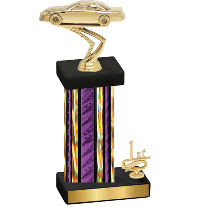 Accented Single Purple Glacier First Place Cars Trophy