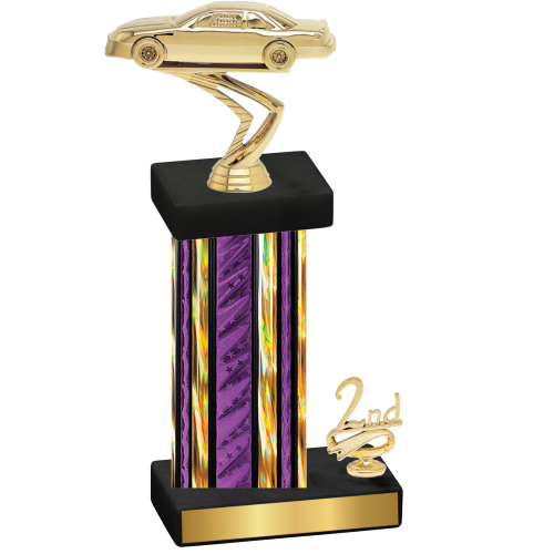 Accented Single Purple Glacier Second Place Cars Trophy