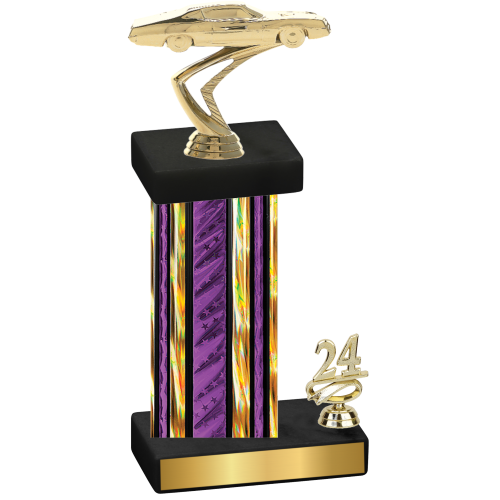 Accented Single Purple Glacier Year Cars Trophy