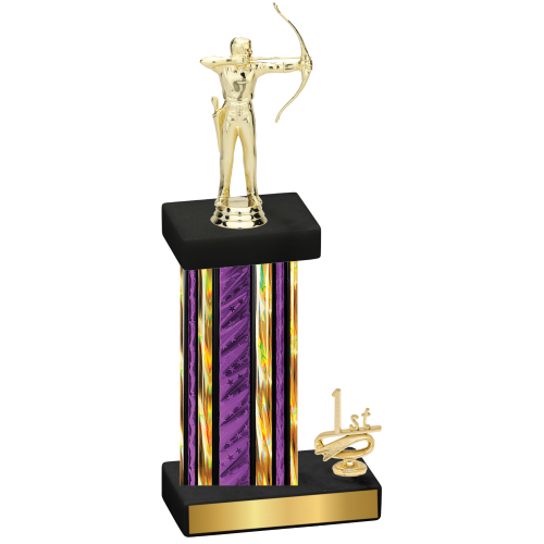 Accented Single Purple Glacier First Place Archery Trophy