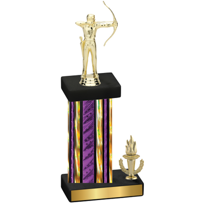 Accented Single Purple Glacier Victory Archery Trophy