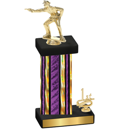 Accented Single Purple Glacier First Place Shooter Trophy