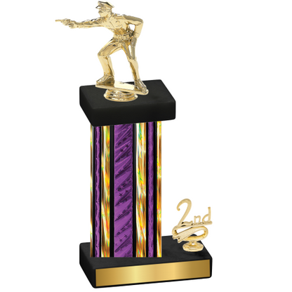 Accented Single Purple Glacier Second Place Shooter Trophy