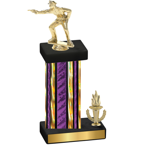 Accented Single Purple Glacier Victory Shooter Trophy