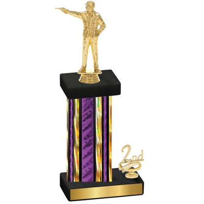 Accented Single Purple Glacier Second Place Shooter Trophy