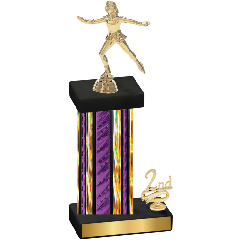 Accented Single Purple Glacier Second Place Skater Trophy