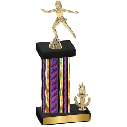 Accented Single Purple Glacier Victory Skater Trophy