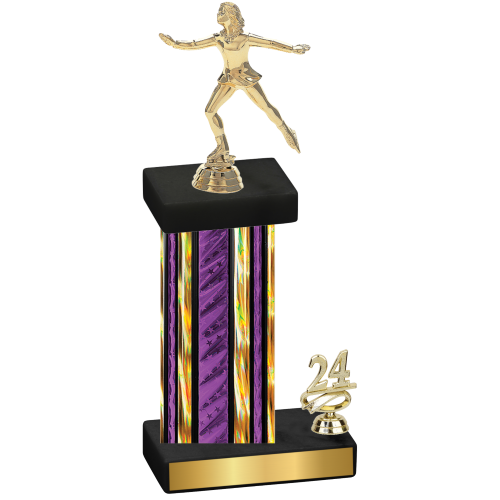 Accented Single Purple Glacier Year Skater Trophy