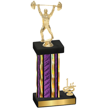 Accented Single Purple Glacier First Place Weights Trophy