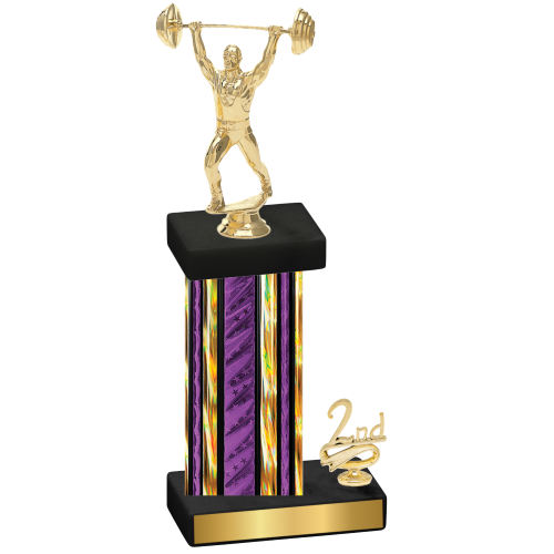 Accented Single Purple Glacier Second Place Weights Trophy