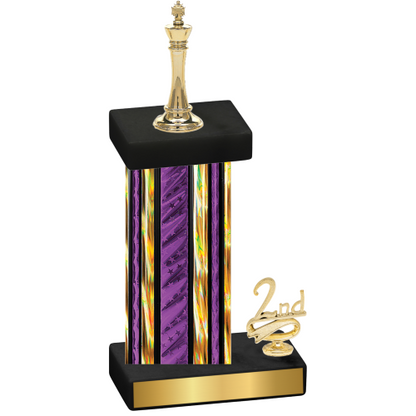 Accented Single Purple Glacier Second Place Chess Trophy