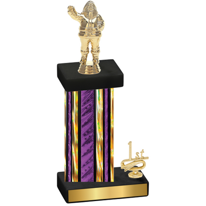 Accented Single Purple Glacier First Place Holiday Trophy