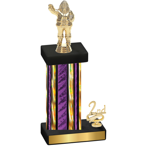 Accented Single Purple Glacier Second Place Holiday Trophy