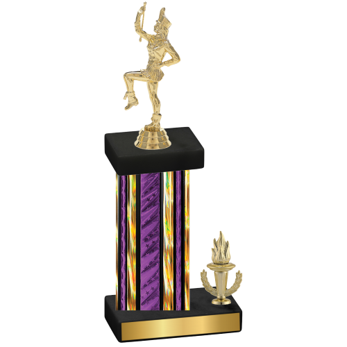 Accented Single Purple Glacier Victory Majorette Trophy