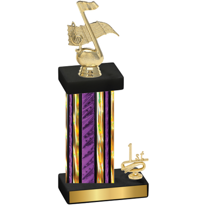 Accented Single Purple Glacier First Place Music Trophy