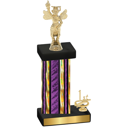 Accented Single Purple Glacier First Place Academics Trophy