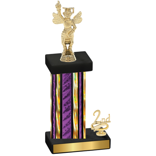 Accented Single Purple Glacier Second Place Academics Trophy