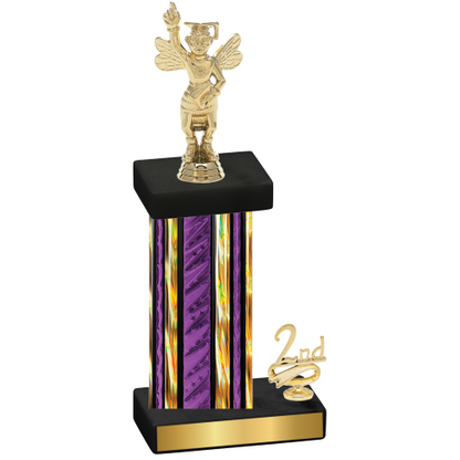 Accented Single Purple Glacier Second Place Academics Trophy