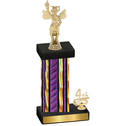 Accented Single Purple Glacier Fourth Place Academics Trophy