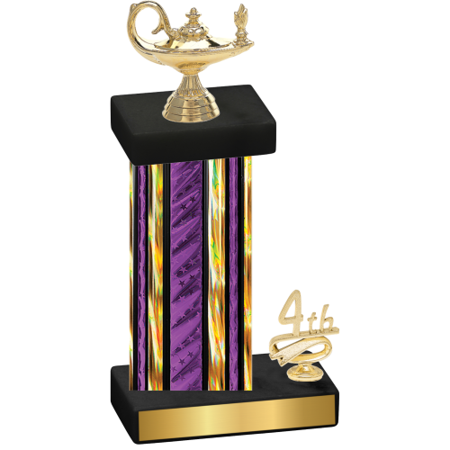 Accented Single Purple Glacier Fourth Place Academics Trophy