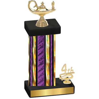 Accented Single Purple Glacier Fourth Place Academics Trophy