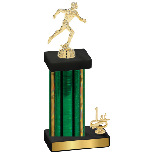 Accented Single Green Glacier First Place Running Trophy