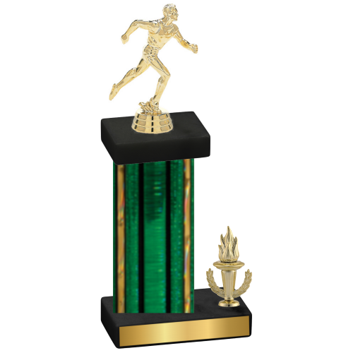 Accented Single Green Glacier Victory Running Trophy