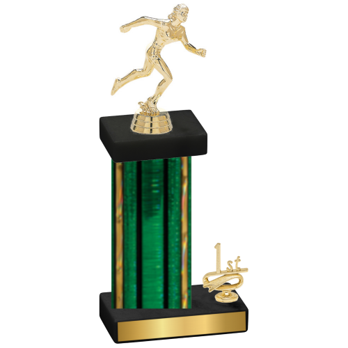 Accented Single Green Glacier First Place Running Trophy