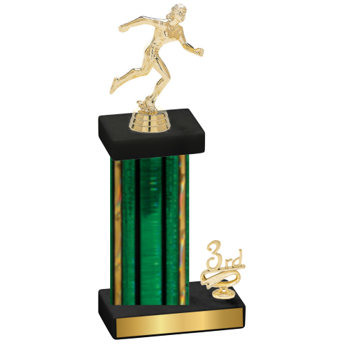 Accented Single Green Glacier Third Place Running Trophy