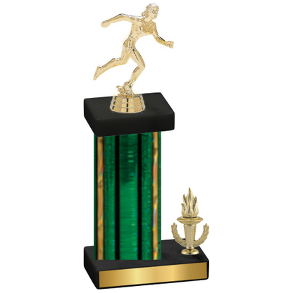 Accented Single Green Glacier Victory Running Trophy