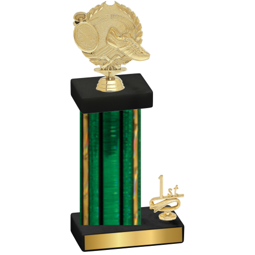 Accented Single Green Glacier First Place Running Trophy