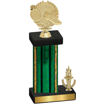 Accented Single Green Glacier Victory Running Trophy