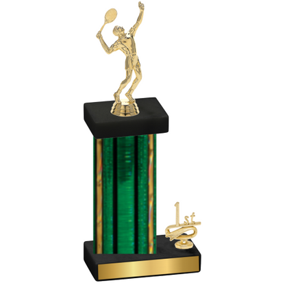 Accented Single Green Glacier First Place Tennis Trophy