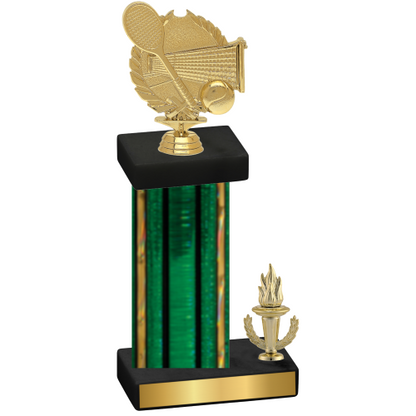 Accented Single Green Glacier Victory Tennis Trophy