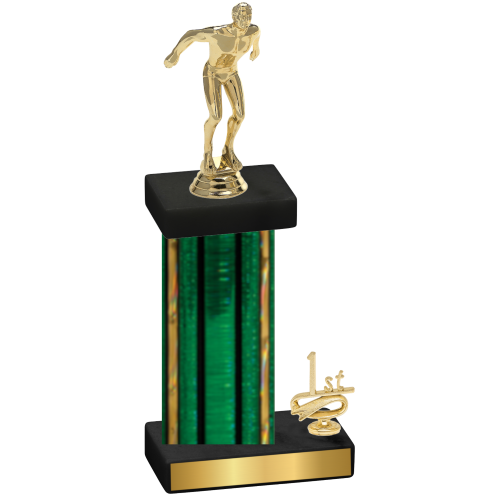 Accented Single Green Glacier First Place Swimming Trophy