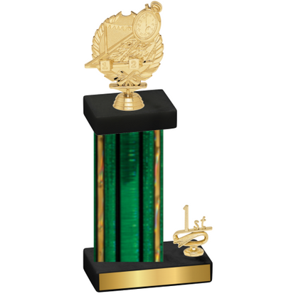 Accented Single Green Glacier First Place Swimming Trophy