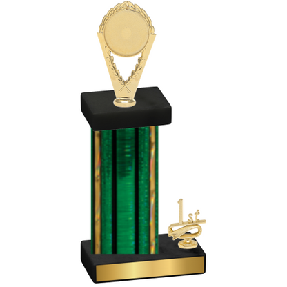 Accented Single Green Glacier First Place Insert Trophy