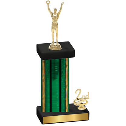 Accented Single Green Glacier Second Place Victory Trophy